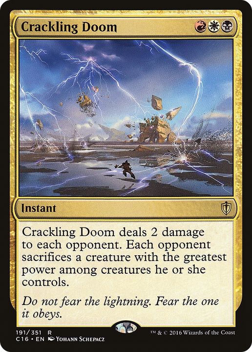 Crackling Doom in the group Magic the Gathering / Types / Colors / Multicolors / B, R, W at Proxyprinters.com (81301)