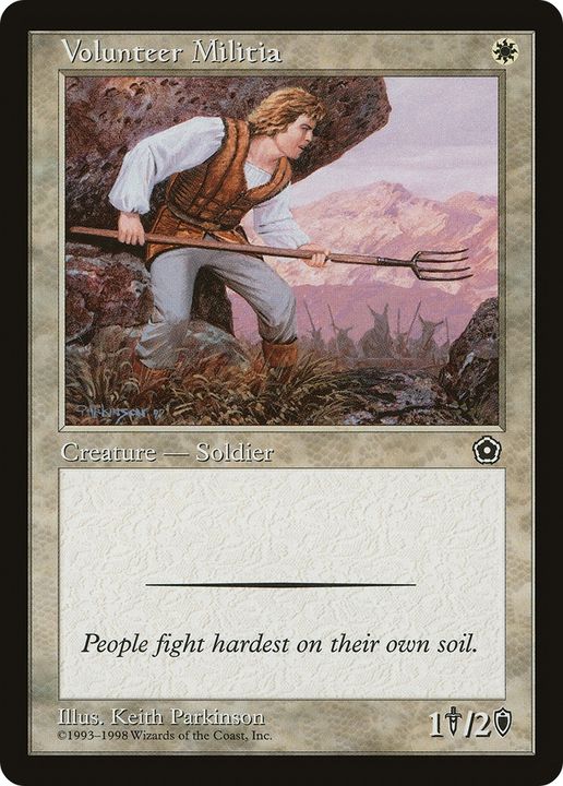 Volunteer Militia in the group Magic the Gathering / Types / Colors / White at Proxyprinters.com (81337)