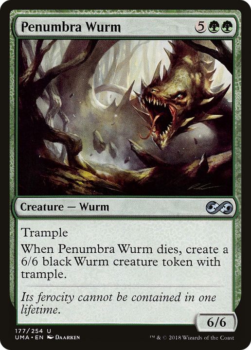 Penumbra Wurm in the group Magic the Gathering / Types / Colors / Green at Proxyprinters.com (81384)