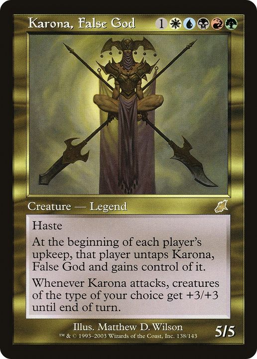 Karona, False God in the group Magic the Gathering / Sets / Scourge at Proxyprinters.com (81399)