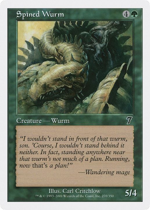 Spined Wurm in the group Magic the Gathering / Types / Colors / Green at Proxyprinters.com (81435)