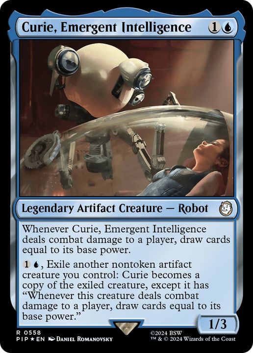 Curie, Emergent Intelligence in the group Magic the Gathering / Types / Artifacts / Legendary Artifact at Proxyprinters.com (81471)