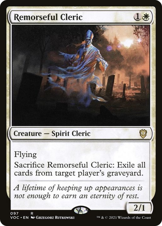 Remorseful Cleric in the group Magic the Gathering / Types / Colors / White at Proxyprinters.com (81654)