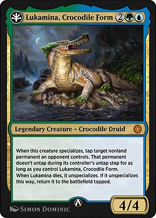 Lukamina, Crocodile Form in the group Magic the Gathering / Types / Colors / Multicolors / G, U at Proxyprinters.com (81701)