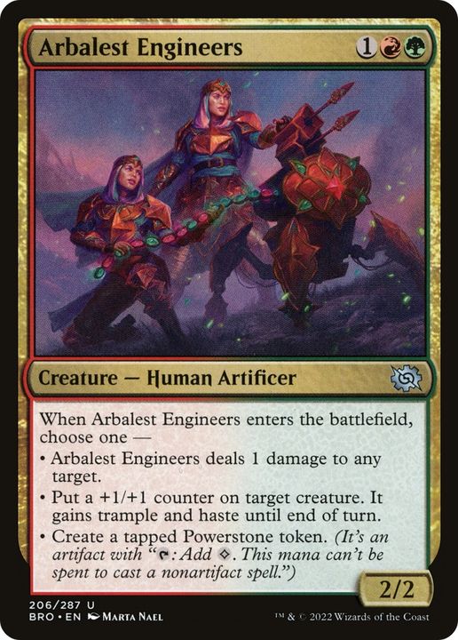 Arbalest Engineers in the group Magic the Gathering / Types / Colors / Multicolors / G, R at Proxyprinters.com (81733)