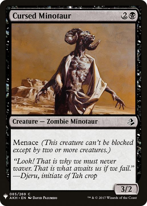 Cursed Minotaur in the group Magic the Gathering / Types / Colors / Black at Proxyprinters.com (81763)