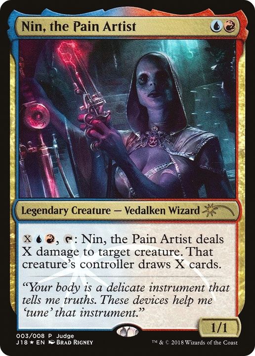 Nin, the Pain Artist in the group Magic the Gathering / Types / Colors / Multicolors / R, U at Proxyprinters.com (82096)