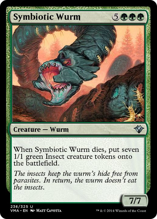 Symbiotic Wurm in the group Magic the Gathering / Types / Colors / Green at Proxyprinters.com (82152)