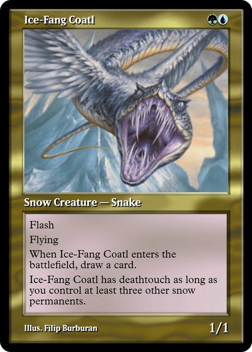 Ice-Fang Coatl in the group Magic the Gathering / Types / Colors / Multicolors / G, U at Proxyprinters.com (82238)