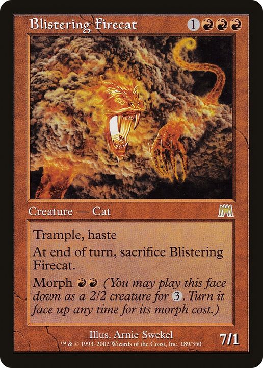 Blistering Firecat in the group Magic the Gathering / Types / Colors / Red at Proxyprinters.com (82328)