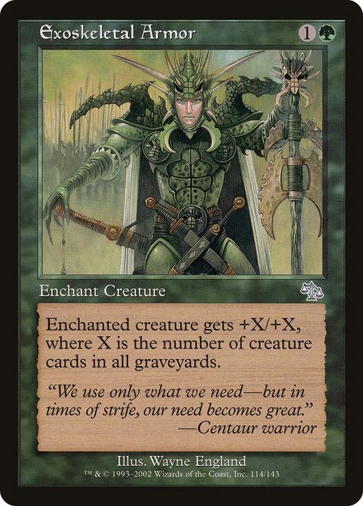 Exoskeletal Armor in the group Magic the Gathering / Types / Colors / Green at Proxyprinters.com (82411)