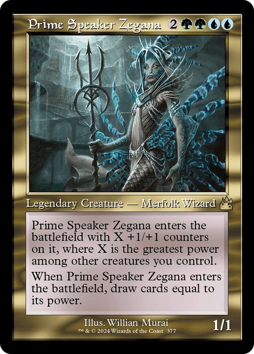 Prime Speaker Zegana in the group Magic the Gathering / Types / Colors / Multicolors / G, U at Proxyprinters.com (82432)