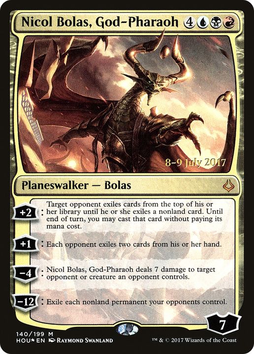 Nicol Bolas, God-Pharaoh in the group Magic the Gathering / Sets / Hour of Devastation Promos at Proxyprinters.com (82447)