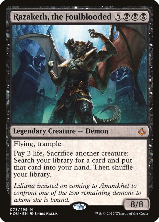 Razaketh, the Foulblooded in the group Magic the Gathering / Types / Colors / Black at Proxyprinters.com (82486)