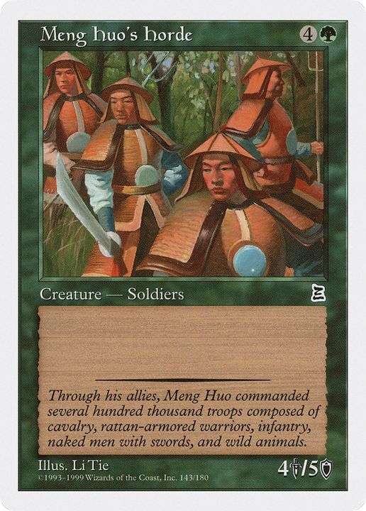 Meng Huo's Horde in the group Magic the Gathering / Types / Colors / Green at Proxyprinters.com (82510)