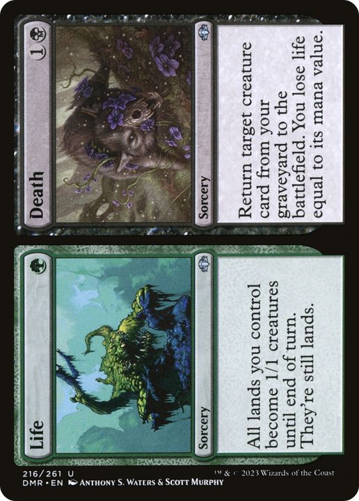 Life // Death in the group Magic the Gathering / Types / Colors / Multicolors / B, G at Proxyprinters.com (82523)