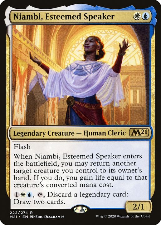 Niambi, Esteemed Speaker in the group Magic the Gathering / Types / Colors / Multicolors / U, W at Proxyprinters.com (82754)