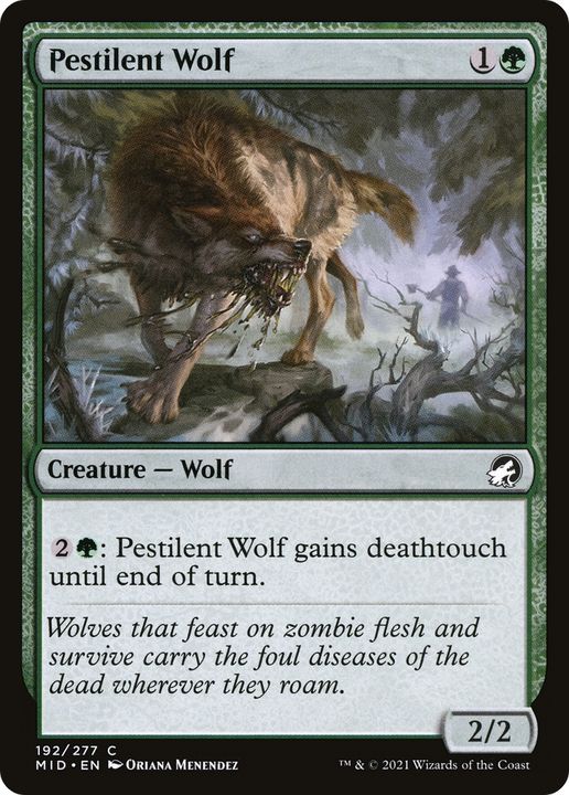 Pestilent Wolf in the group Magic the Gathering / Types / Colors / Green at Proxyprinters.com (82885)