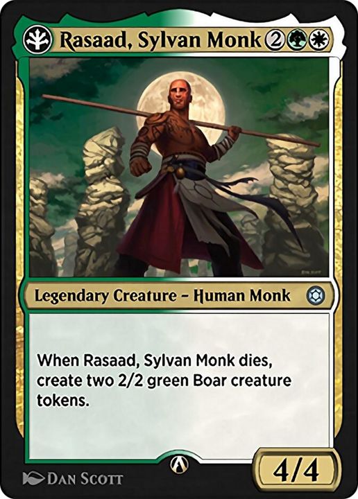 Rasaad, Sylvan Monk in the group Magic the Gathering / Types / Colors / Multicolors / G, W at Proxyprinters.com (82891)