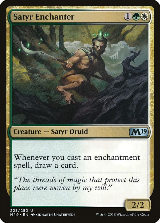 Satyr Enchanter in the group Magic the Gathering / Types / Colors / Multicolors / G, W at Proxyprinters.com (83125)