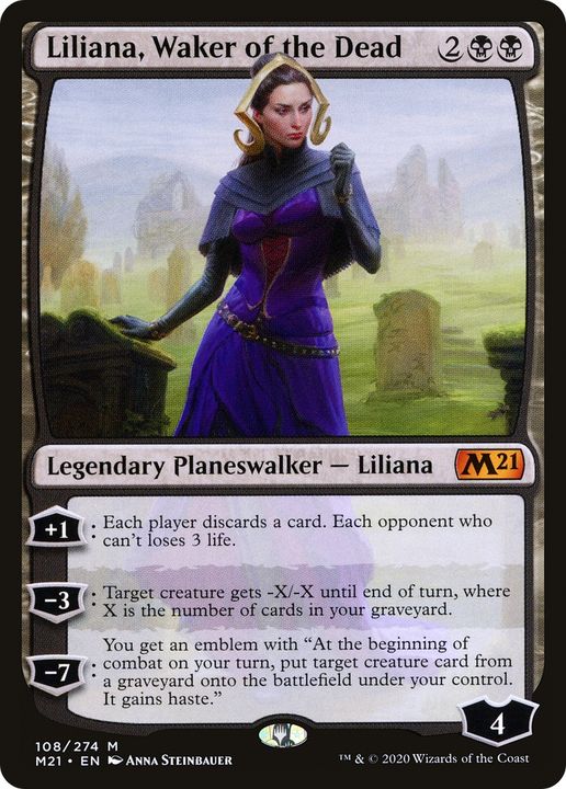 Liliana, Waker of the Dead in the group Magic the Gathering / Types / Colors / Black at Proxyprinters.com (83146)