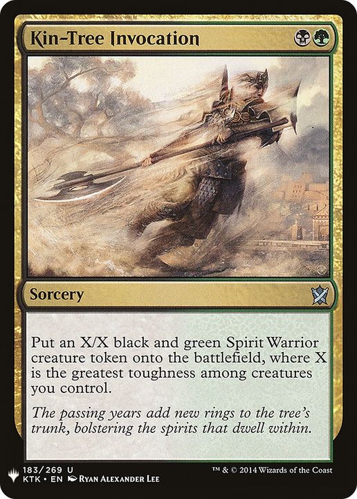 Kin-Tree Invocation in the group Magic the Gathering / Types / Colors / Multicolors / B, G at Proxyprinters.com (83149)