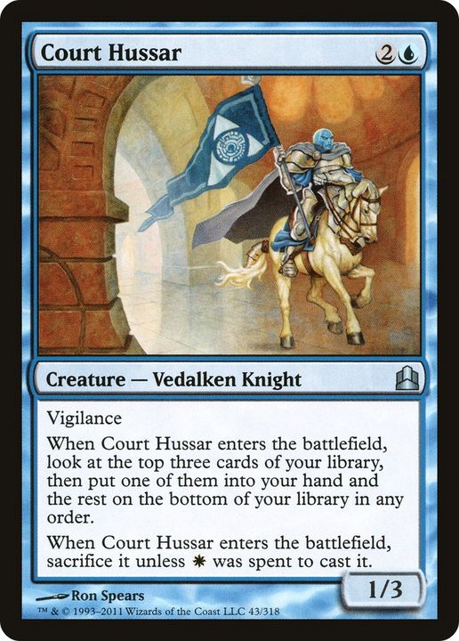 Court Hussar in the group Magic the Gathering / Types / Colors / Blue at Proxyprinters.com (83188)