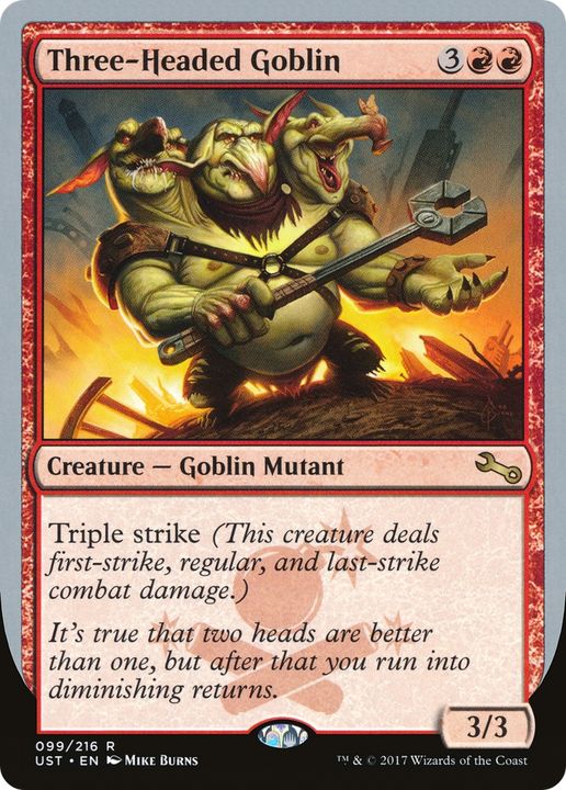 Three-Headed Goblin in the group Magic the Gathering / Types / Colors / Red at Proxyprinters.com (83224)