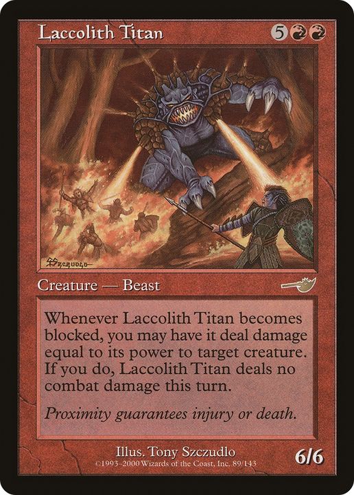 Laccolith Titan in the group Magic the Gathering / Sets / Nemesis at Proxyprinters.com (83244)