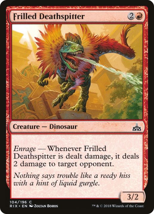 Frilled Deathspitter in the group Magic the Gathering / Types / Colors / Red at Proxyprinters.com (83270)