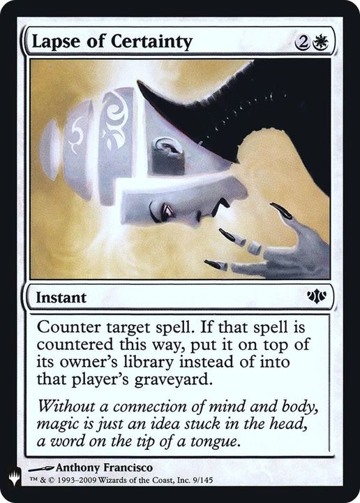 Lapse of Certainty in the group Magic the Gathering / Types / Colors / White at Proxyprinters.com (8328)