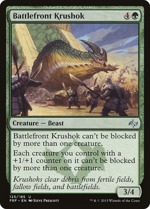 Battlefront Krushok in the group Magic the Gathering / Types / Colors / Green at Proxyprinters.com (83334)