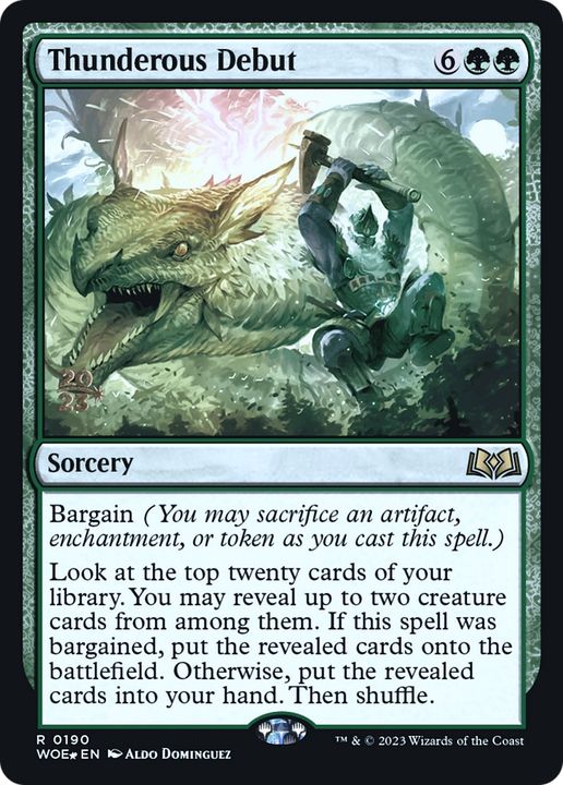 Thunderous Debut in the group Magic the Gathering / Types / Colors / Green at Proxyprinters.com (83338)