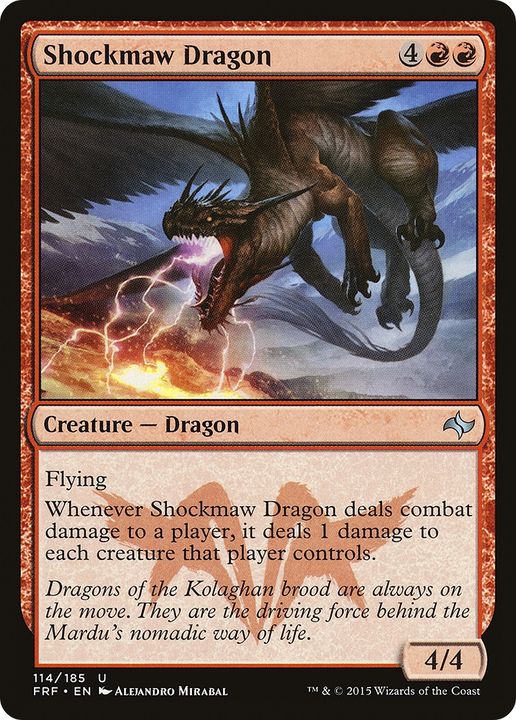 Shockmaw Dragon in the group Magic the Gathering / Types / Colors / Red at Proxyprinters.com (83615)