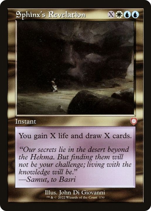 Sphinx's Revelation in the group Magic the Gathering / Types / Colors / Multicolors / U, W at Proxyprinters.com (8362)