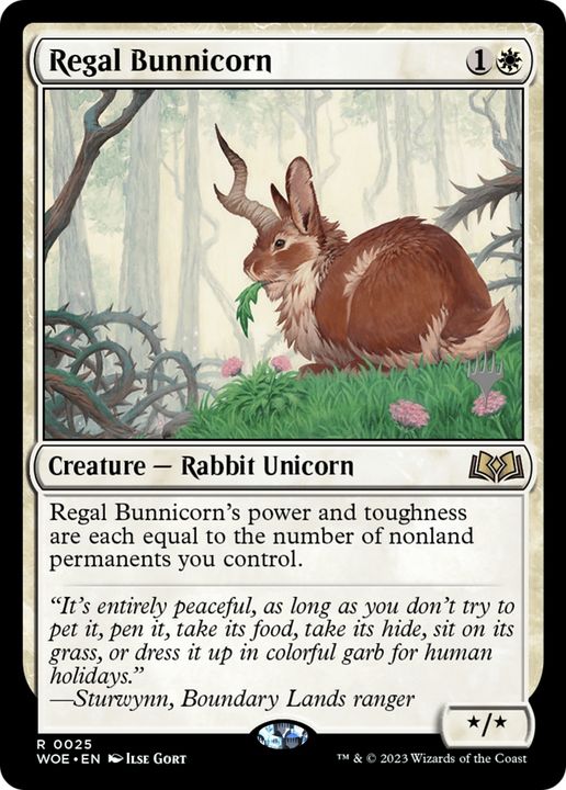 Regal Bunnicorn in the group Magic the Gathering / Sets / Wilds of Eldraine Tokens at Proxyprinters.com (83698)