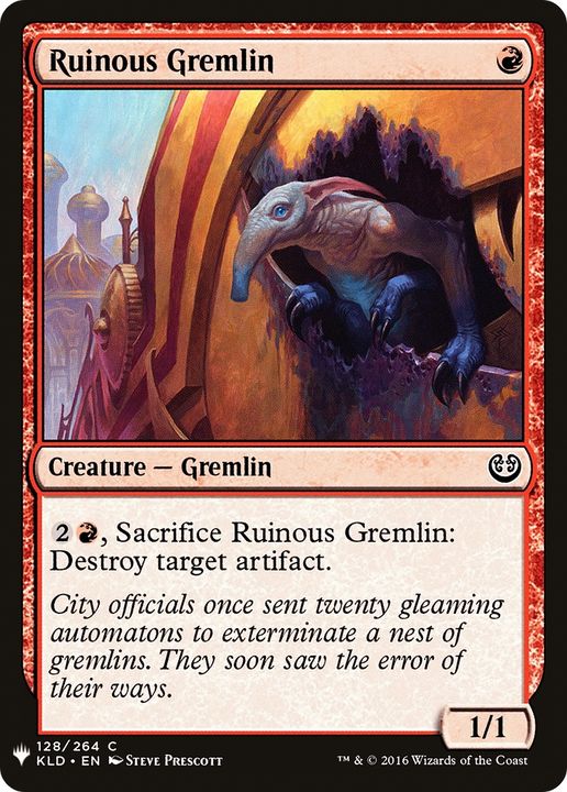 Ruinous Gremlin in the group Magic the Gathering / Types / Colors / Red at Proxyprinters.com (83717)