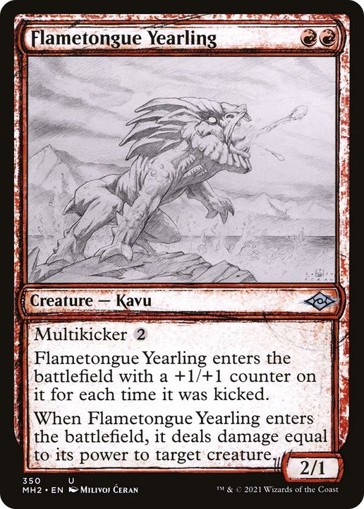 Flametongue Yearling in the group Magic the Gathering / Sets / Modern Horizons 2 Minigames at Proxyprinters.com (83719)