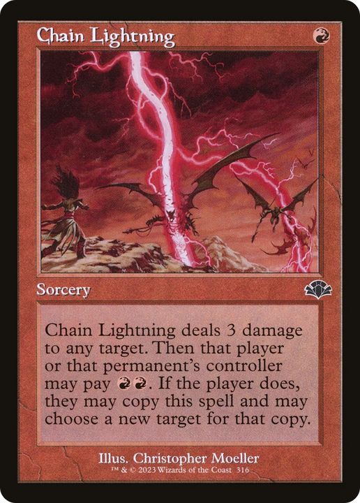 Chain Lightning in the group Magic the Gathering / Sets / Dominaria Remastered at Proxyprinters.com (83741)