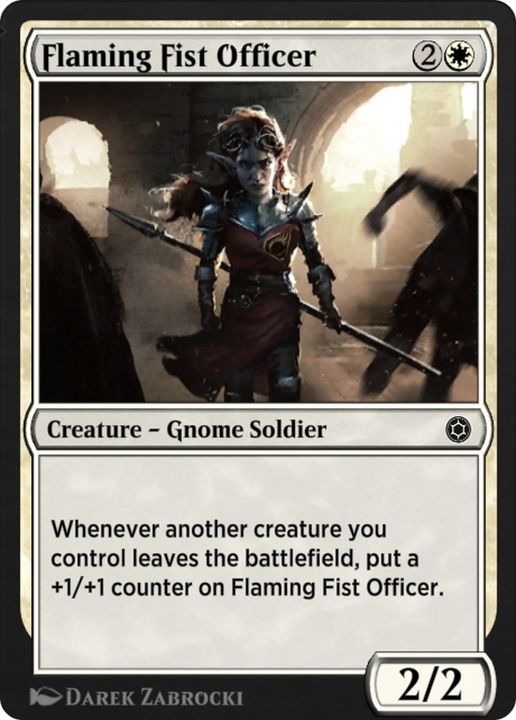 Flaming Fist Officer in the group Magic the Gathering / Types / Colors / White at Proxyprinters.com (83760)