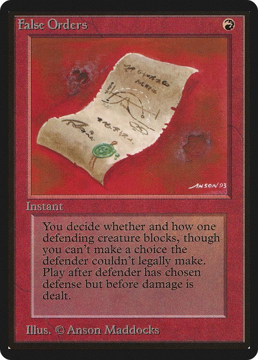 False Orders in the group Magic the Gathering / Types / Colors / Red at Proxyprinters.com (83765)