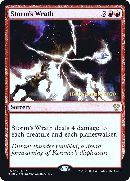 Storm's Wrath in the group Magic the Gathering / Sets / Theros Beyond Death Promos at Proxyprinters.com (83864)