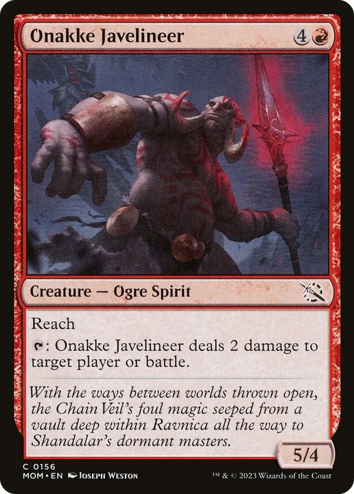 Onakke Javelineer in the group Magic the Gathering / Sets / March of the Machine Jumpstart Front Cards at Proxyprinters.com (83873)