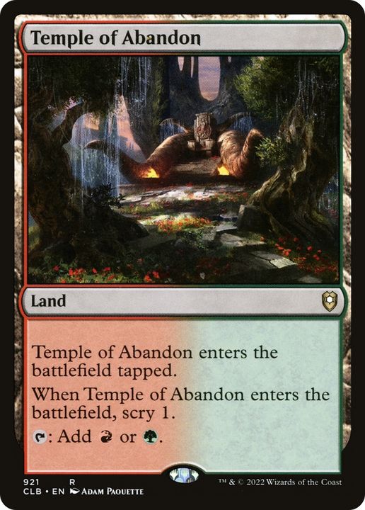 Temple of Abandon in the group Magic the Gathering / Sets / Commander Legends: Battle for Baldur's Gate at Proxyprinters.com (83876)