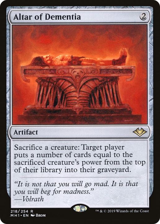 Altar of Dementia in the group Magic the Gathering / Types / Artifacts / Artifact at Proxyprinters.com (8395)