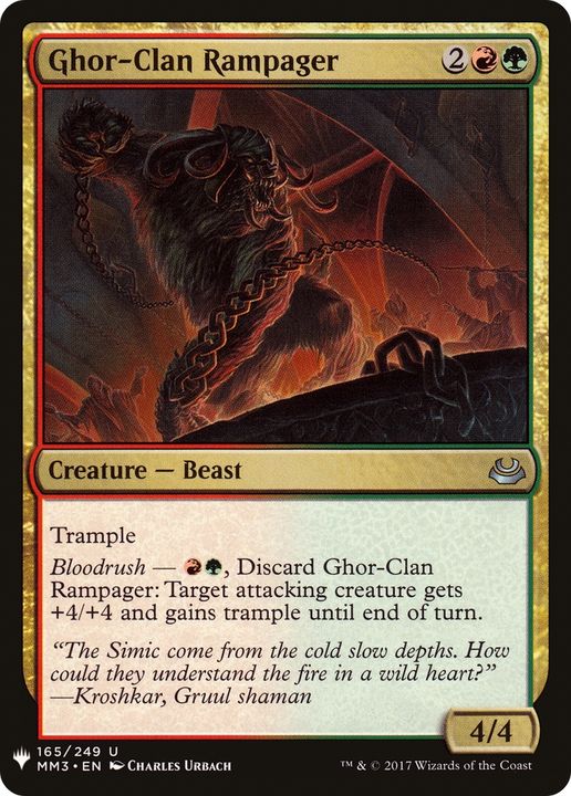 Ghor-Clan Rampager in the group Magic the Gathering / Types / Colors / Multicolors / G, R at Proxyprinters.com (83960)