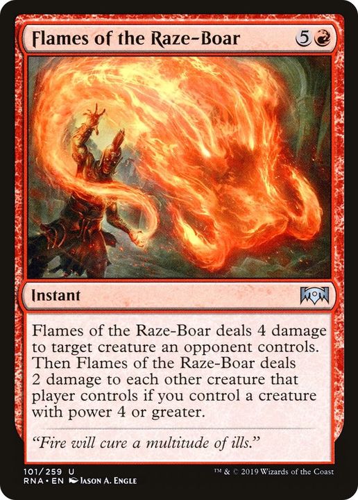 Flames of the Raze-Boar in the group Magic the Gathering / Types / Colors / Red at Proxyprinters.com (8398)