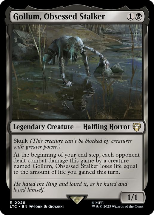 Gollum, Obsessed Stalker in the group Magic the Gathering / Types / Colors / Black at Proxyprinters.com (84009)