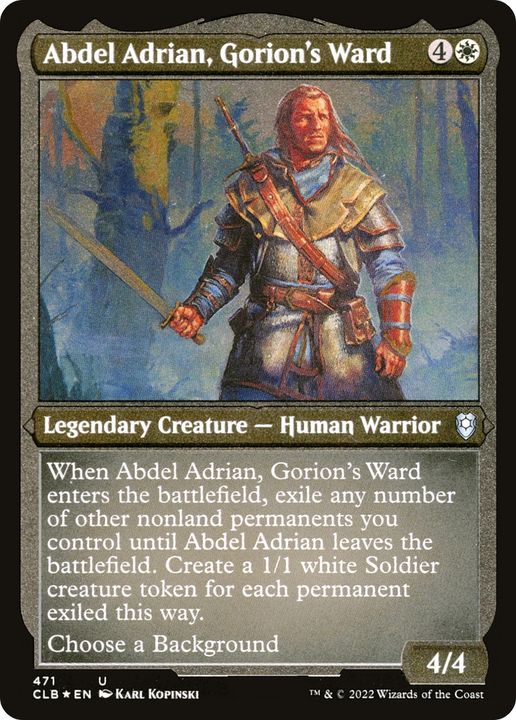 Abdel Adrian, Gorion's Ward in the group Magic the Gathering / Types / Creatures / Warrior at Proxyprinters.com (84061)