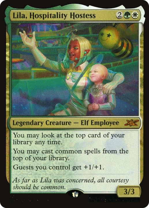 Lila, Hospitality Hostess in the group Magic the Gathering / Sets / Unfinity Sticker Sheets at Proxyprinters.com (84132)